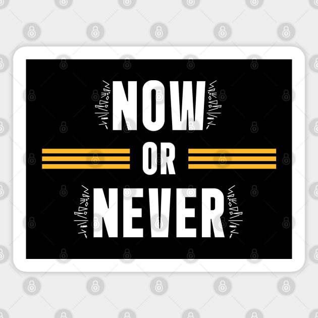 NOW or NEVER Magnet by Aloenalone